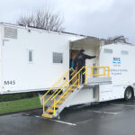 power supply trailer converted into mobile clinic
