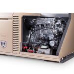 Diesel generator sand Sahara camouflage color